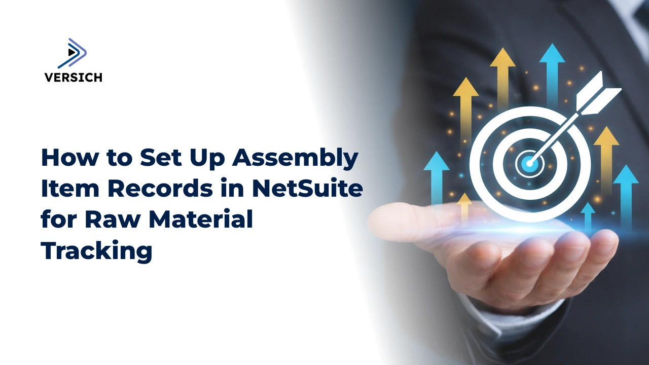 how to set up assembly item records in netsuite for raw material tracking