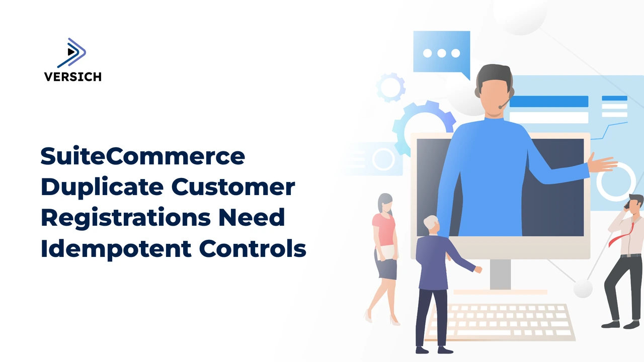 suitecommerce duplicate customer registrations need idempotent controls