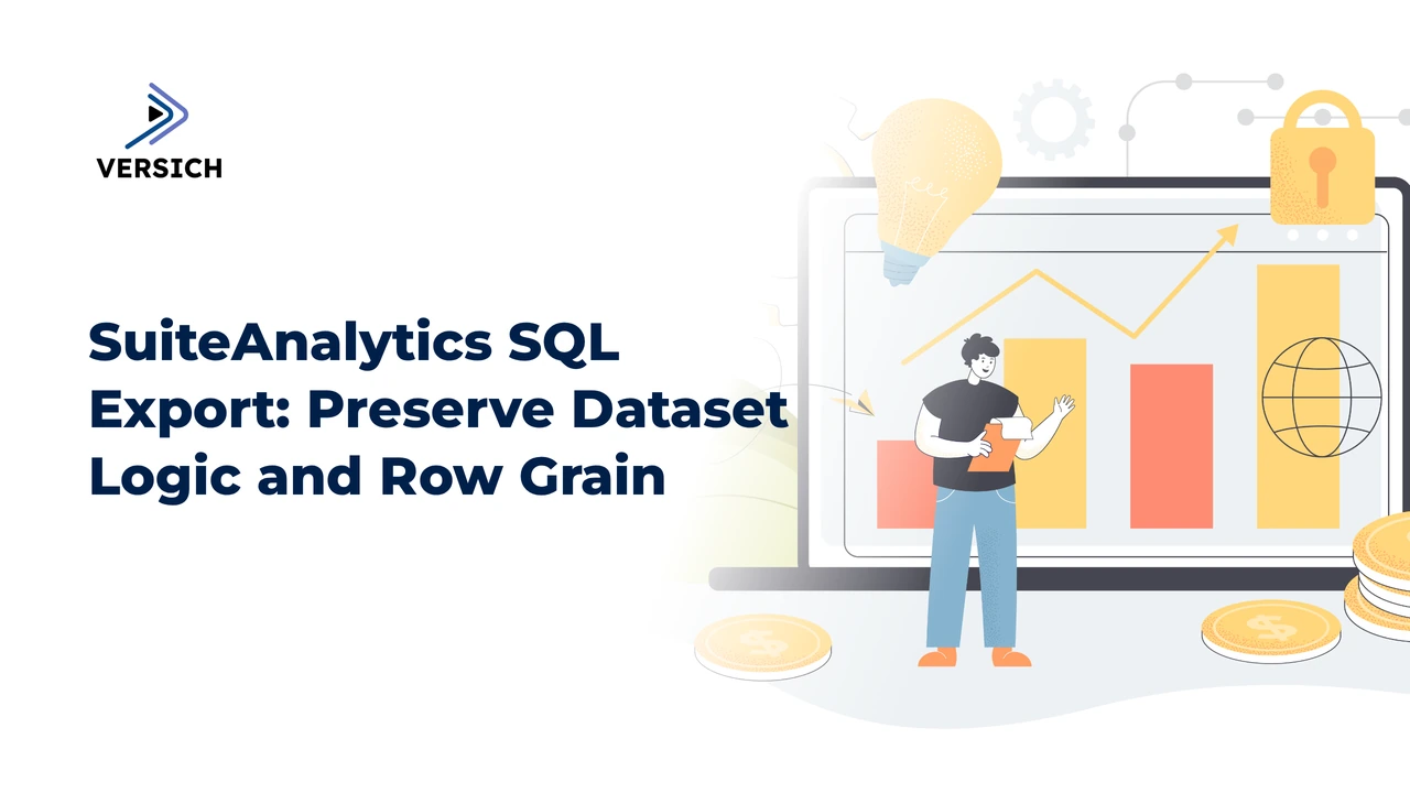suiteanalytics sql export: preserve dataset logic and row grain
