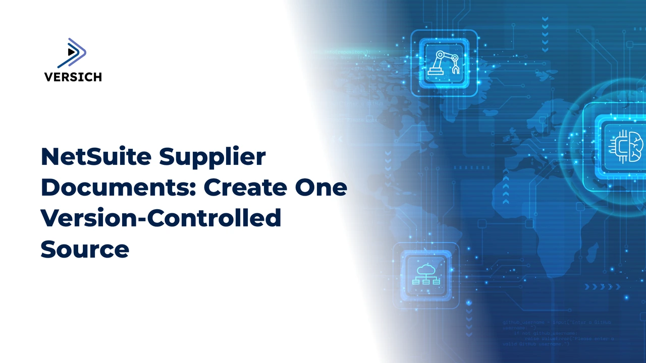 netsuite supplier documents: create one version-controlled source