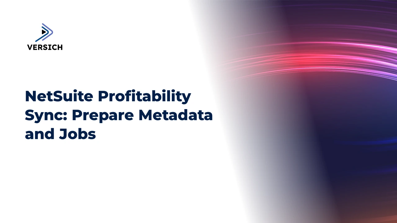 netsuite profitability sync: prepare metadata and jobs