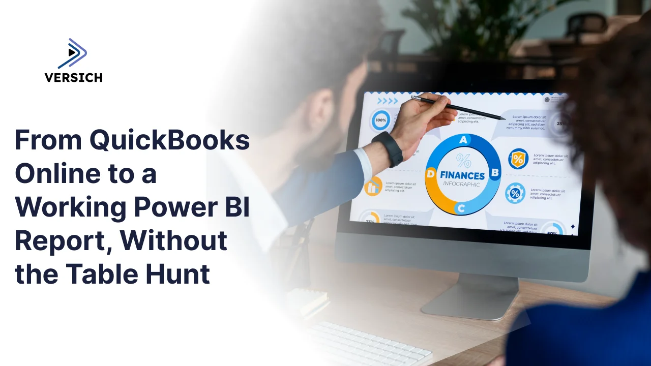 from quickbooks online to a working power bi report, without the table hunt