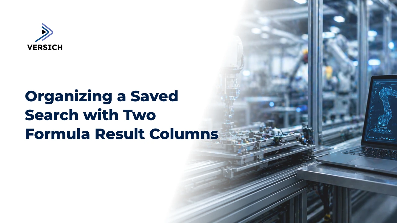 organizing a saved search with two formula result columns