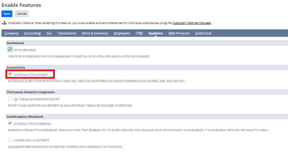 Step 1. <span class='accent-keyword'>Purchase and Enable</span> the SuiteAnalytics Connect Feature